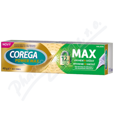 Corega Power Max Upevnění+Svěžest fixač.krém 40g